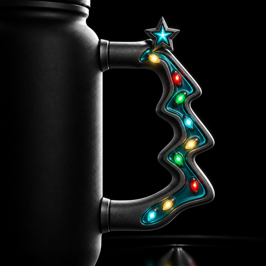 Christmas tree water bottle design