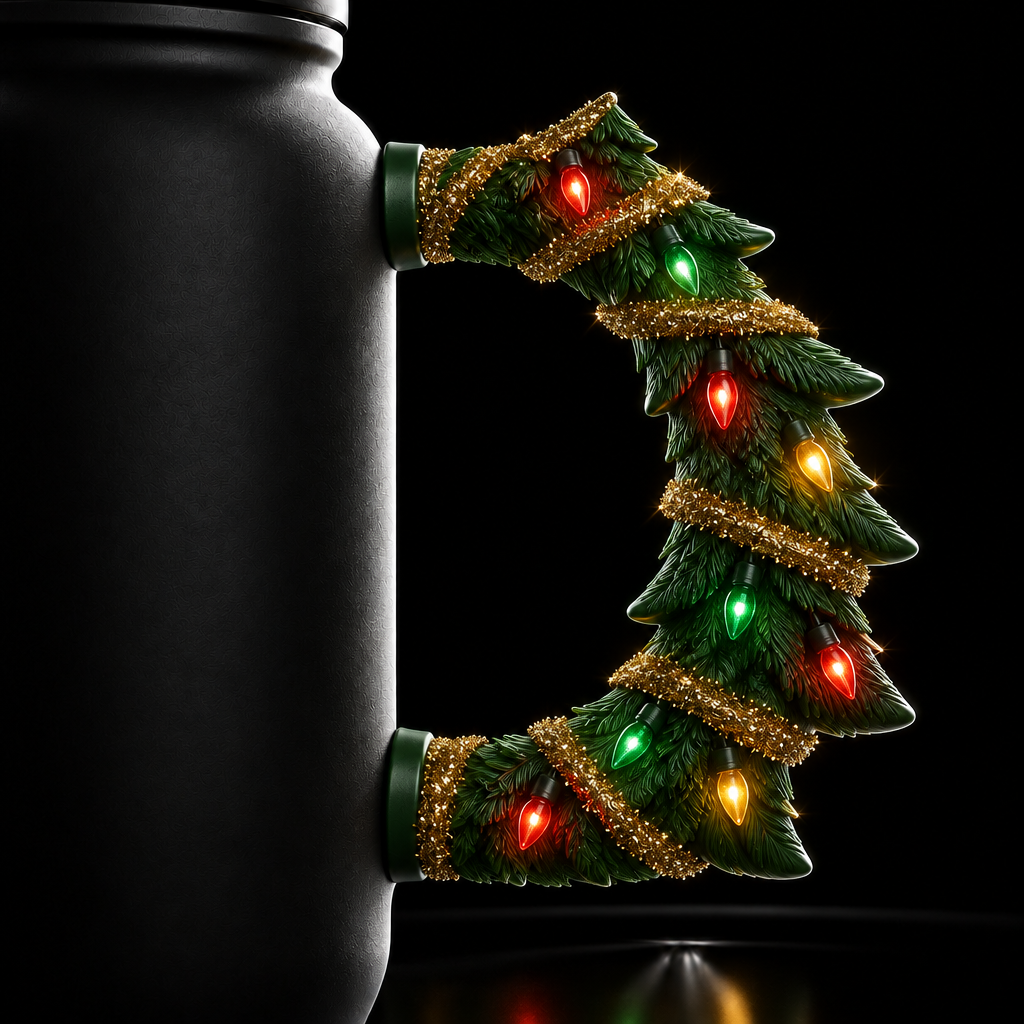 Christmas tree water bottle design