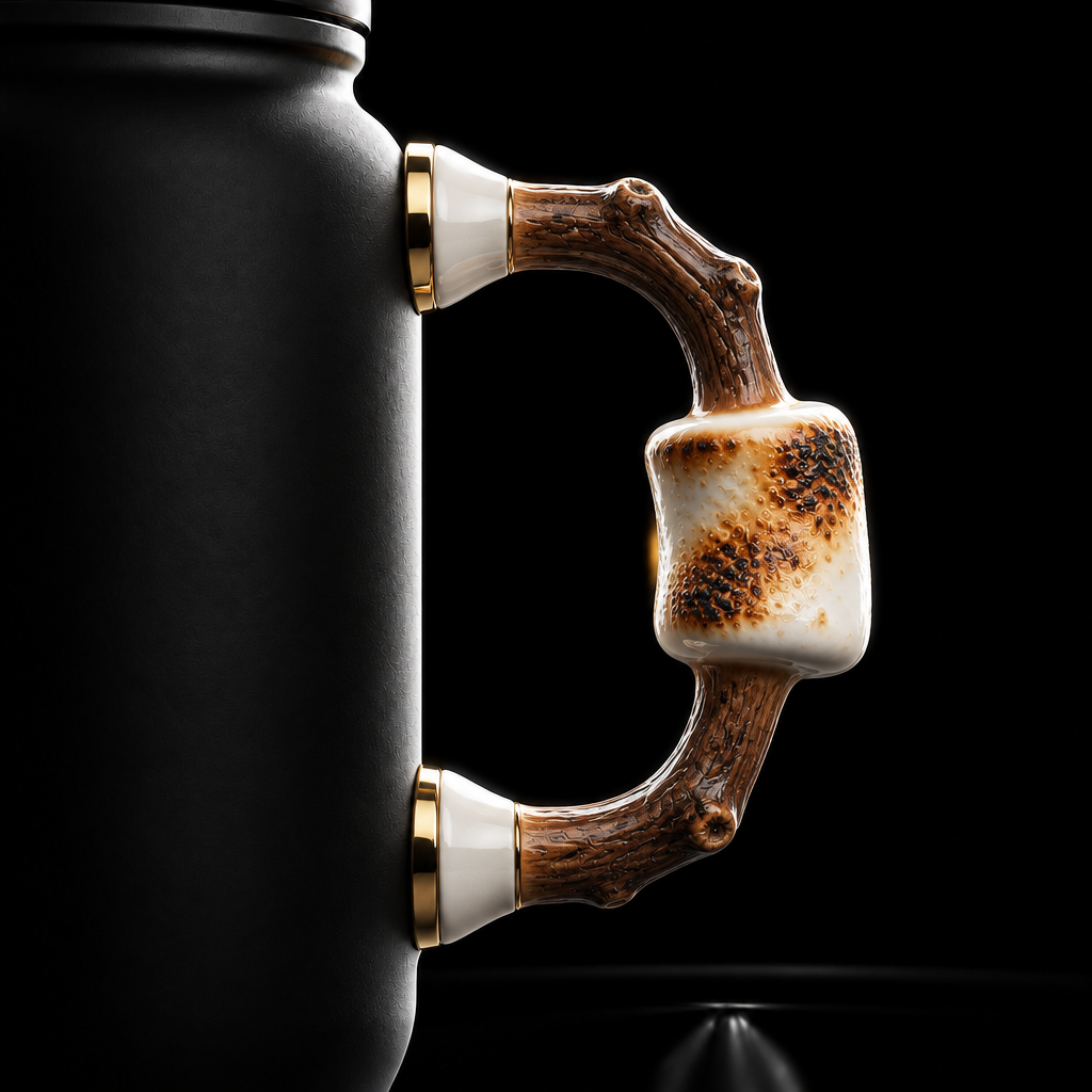 Toasted marshmallow water bottle design