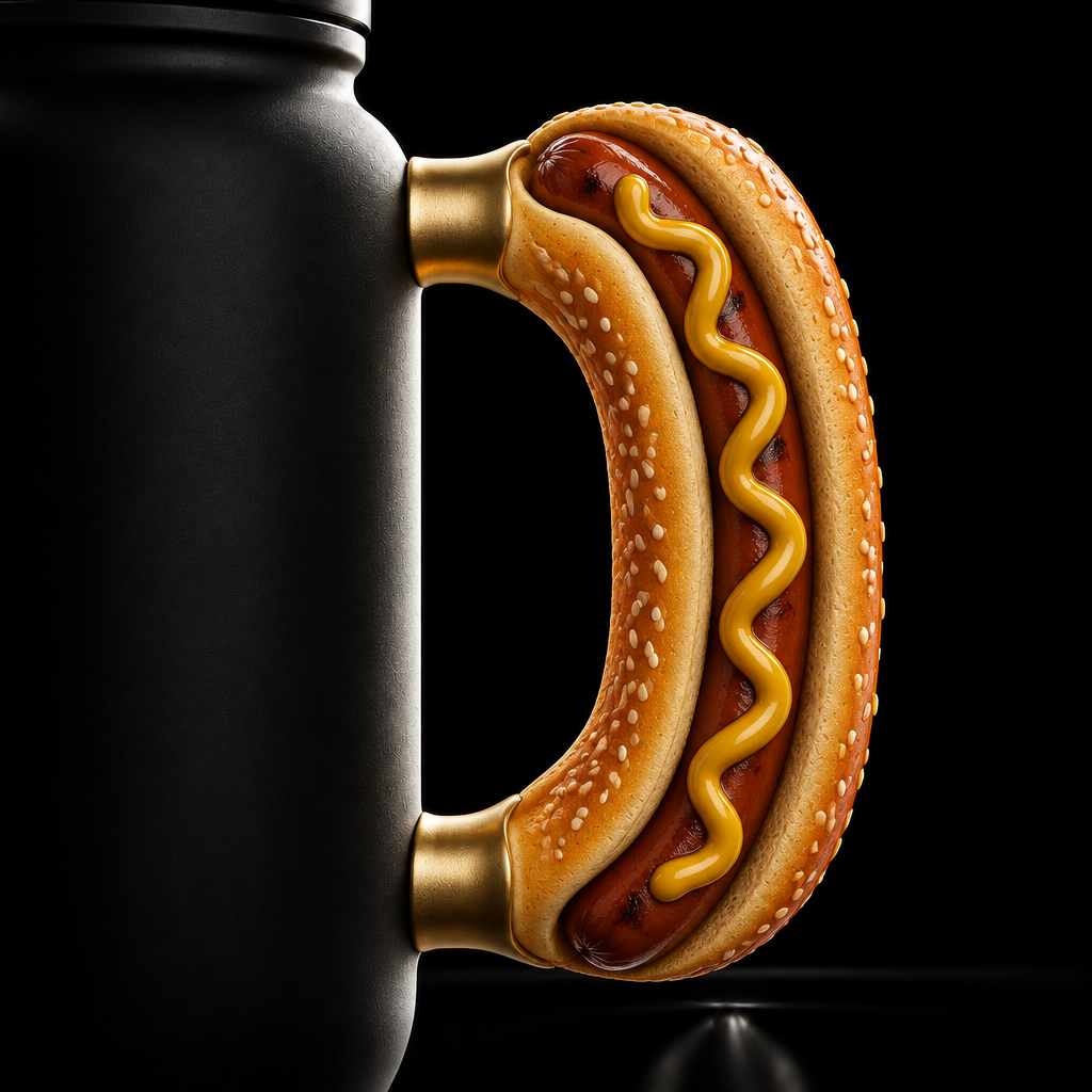 Hotdog water bottle design