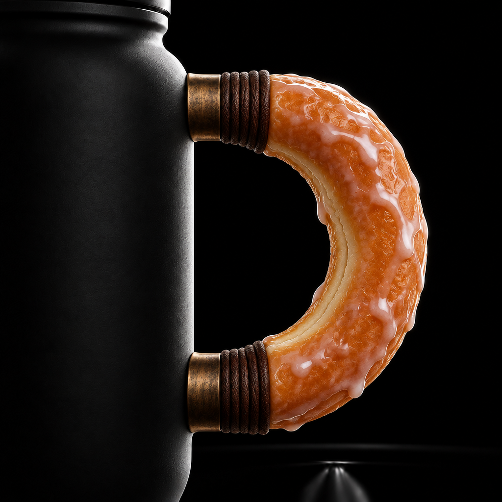 Glazed donut water bottle design