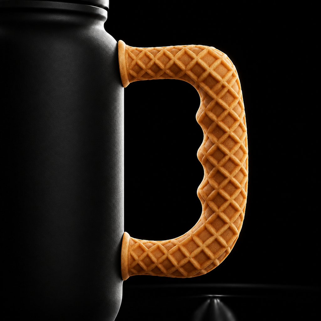 Waffle cone water bottle design