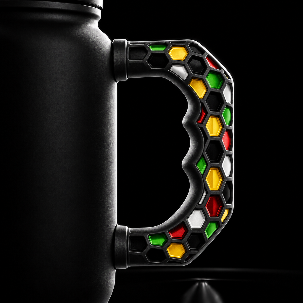 Multi color Honeycomb water bottle design