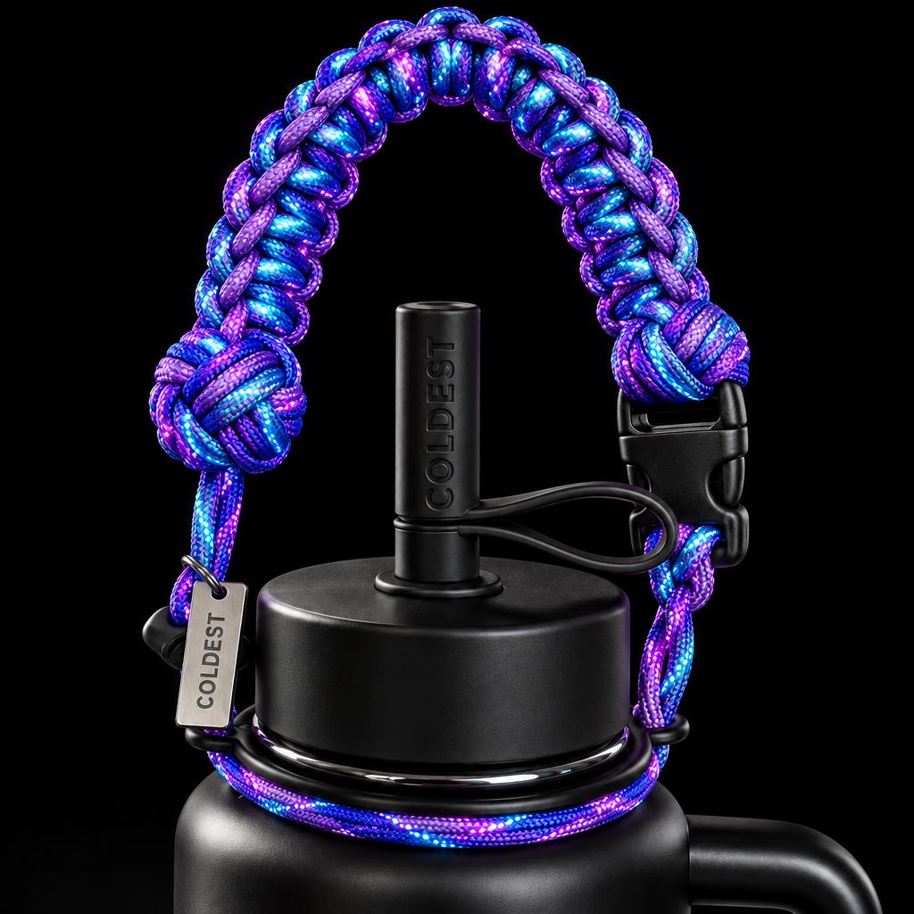 Iridescent glowie water bottle design
