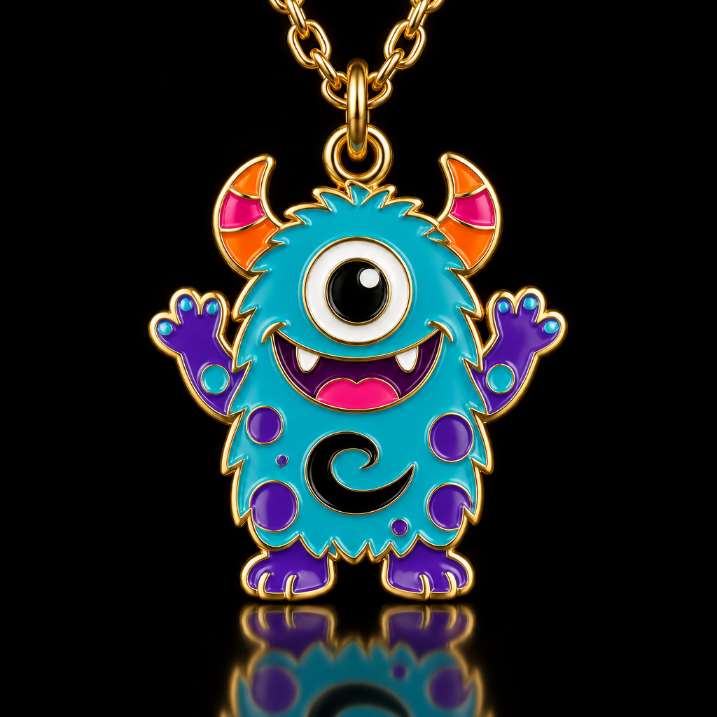 Whimsical spotted monster water bottle design