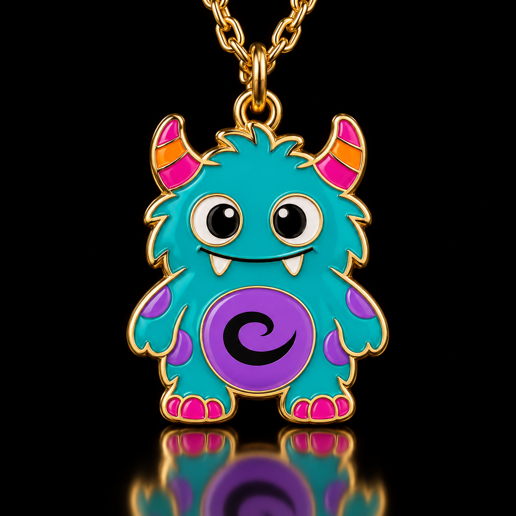 Pink toed monster water bottle design