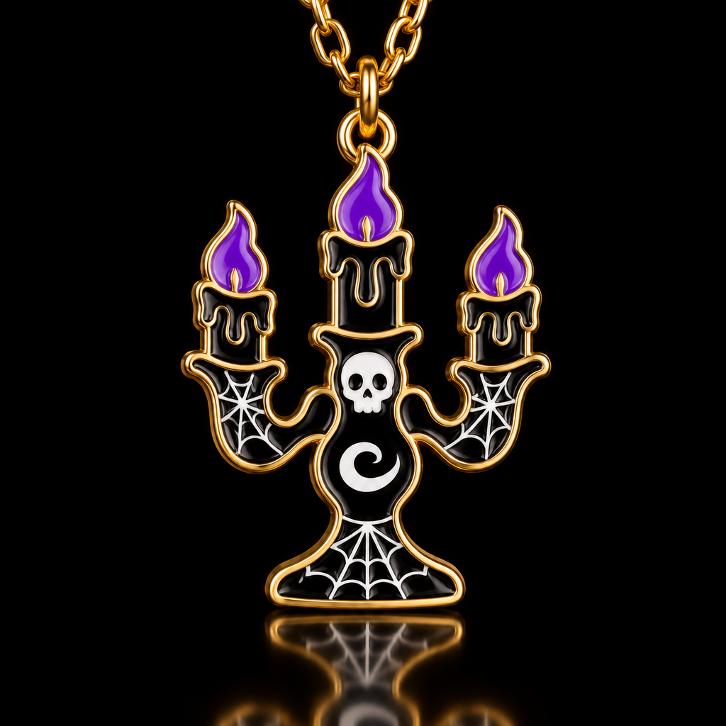 Purple flame candles water bottle design