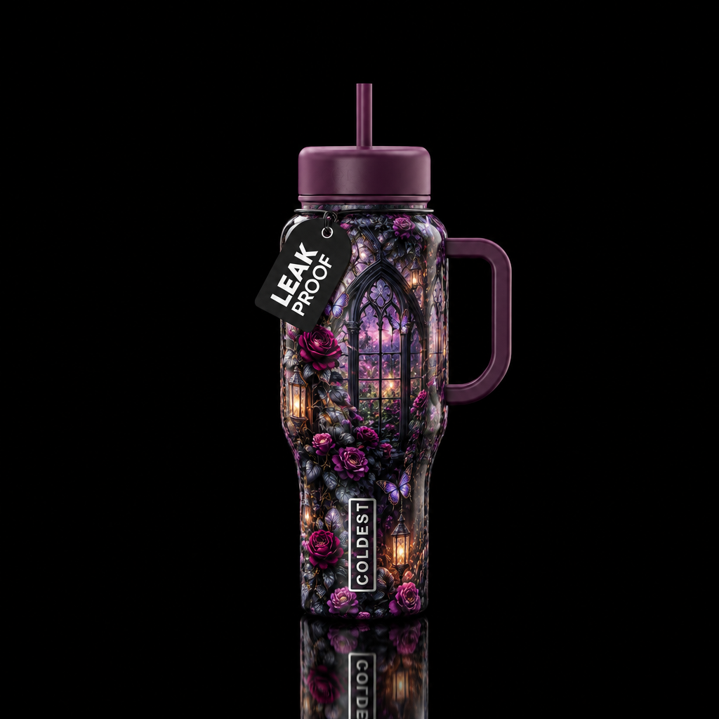 Gothic garden water bottle design