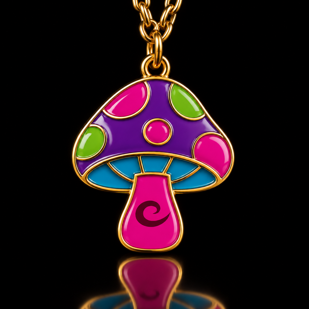 Spotted mushroom water bottle design