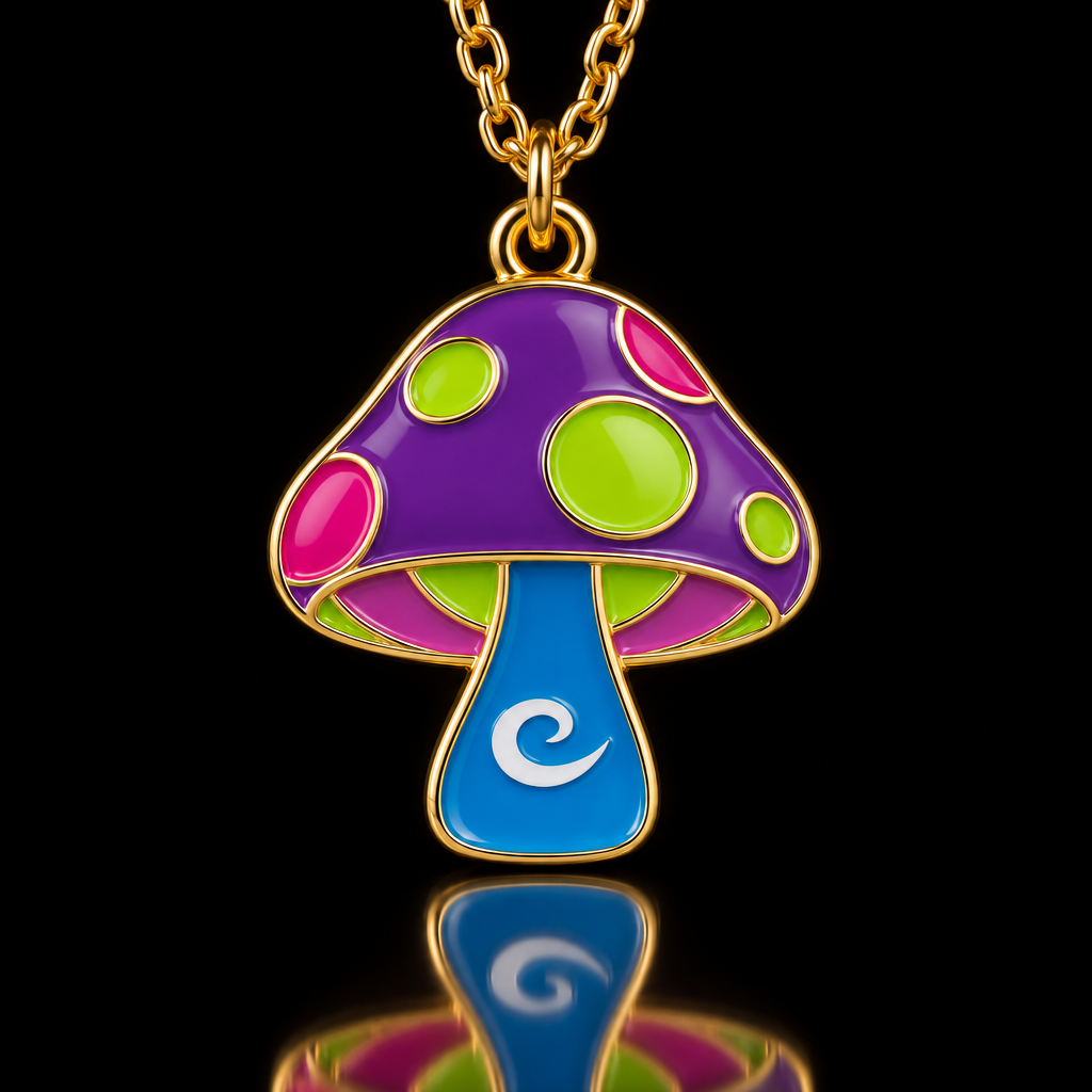 Spotted mushroom water bottle design