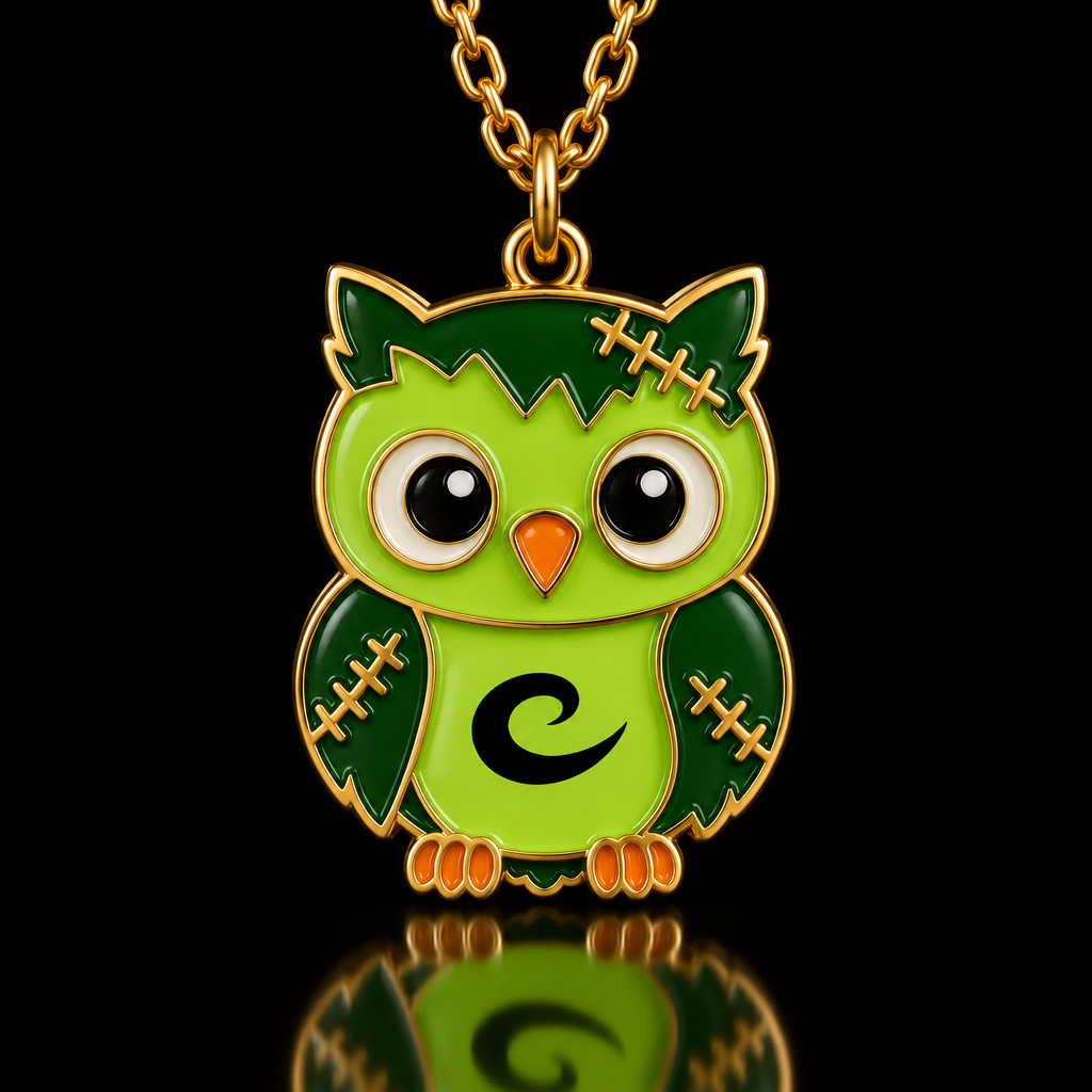 Zombie owl water bottle design