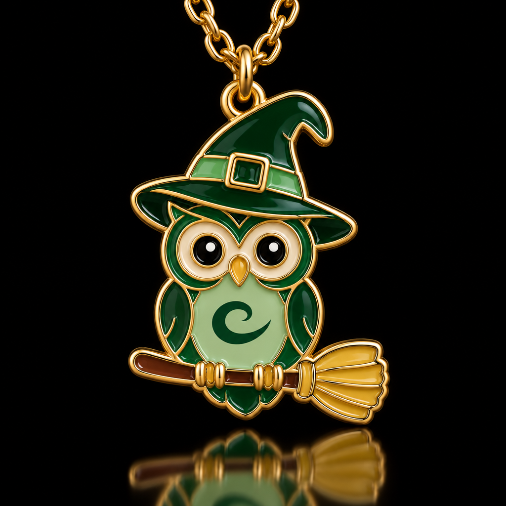 Witch owl water bottle design