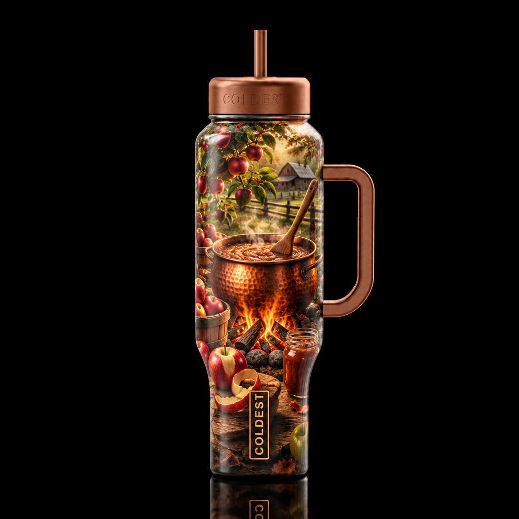 Apple butter day water bottle design