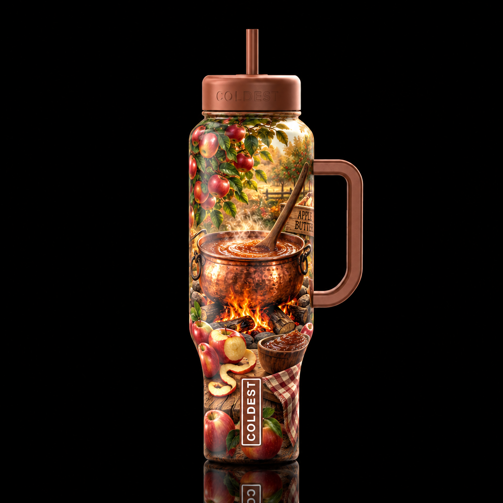 Apple butter day water bottle design