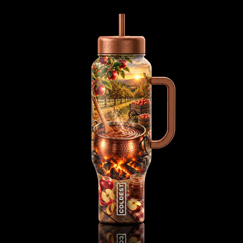Apple orchard apple butter day water bottle design