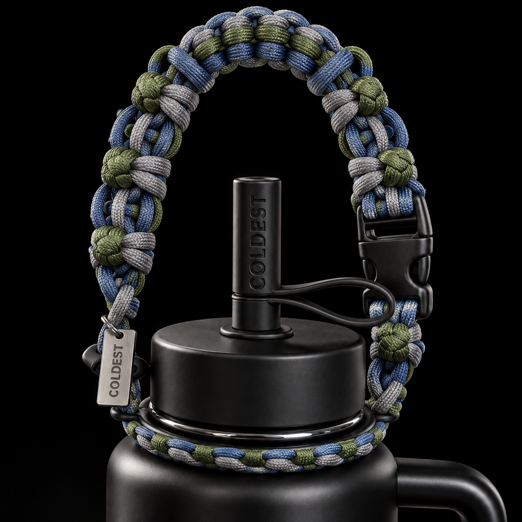 Moss and stone water bottle design
