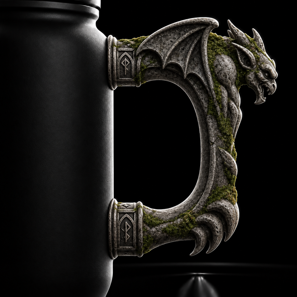 Gargoyle water bottle design