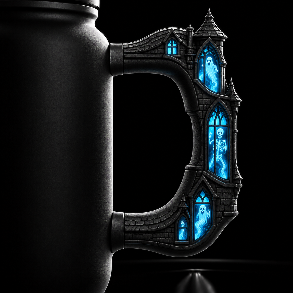 Haunted water bottle design