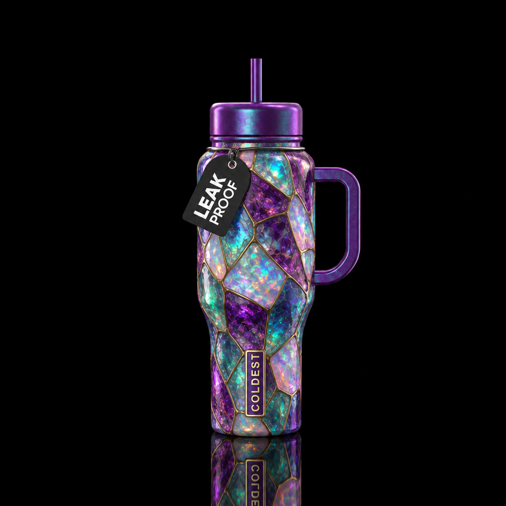 Gemmy glass water bottle design