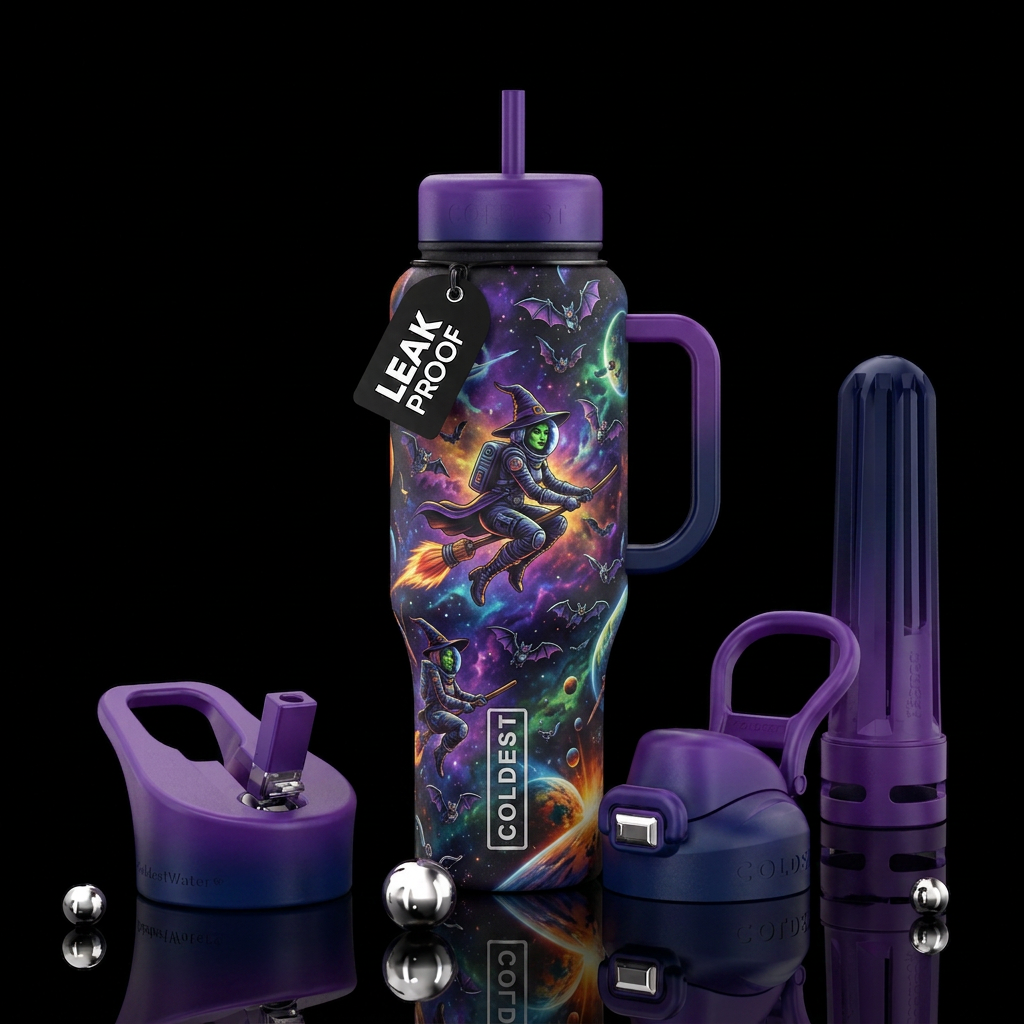 Witches water bottle design