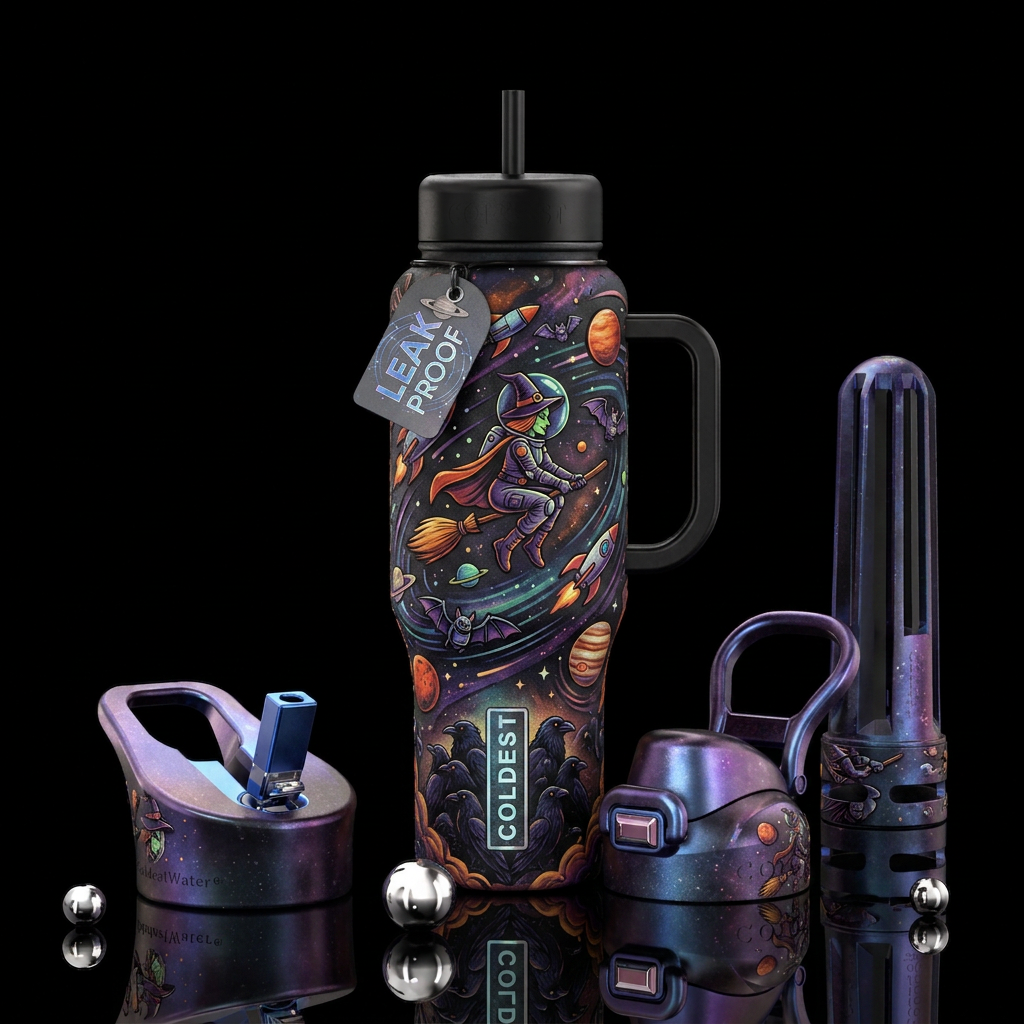 Witches water bottle design