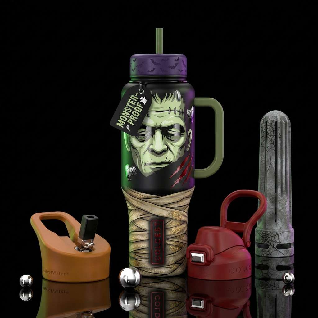 Halloween water bottle design