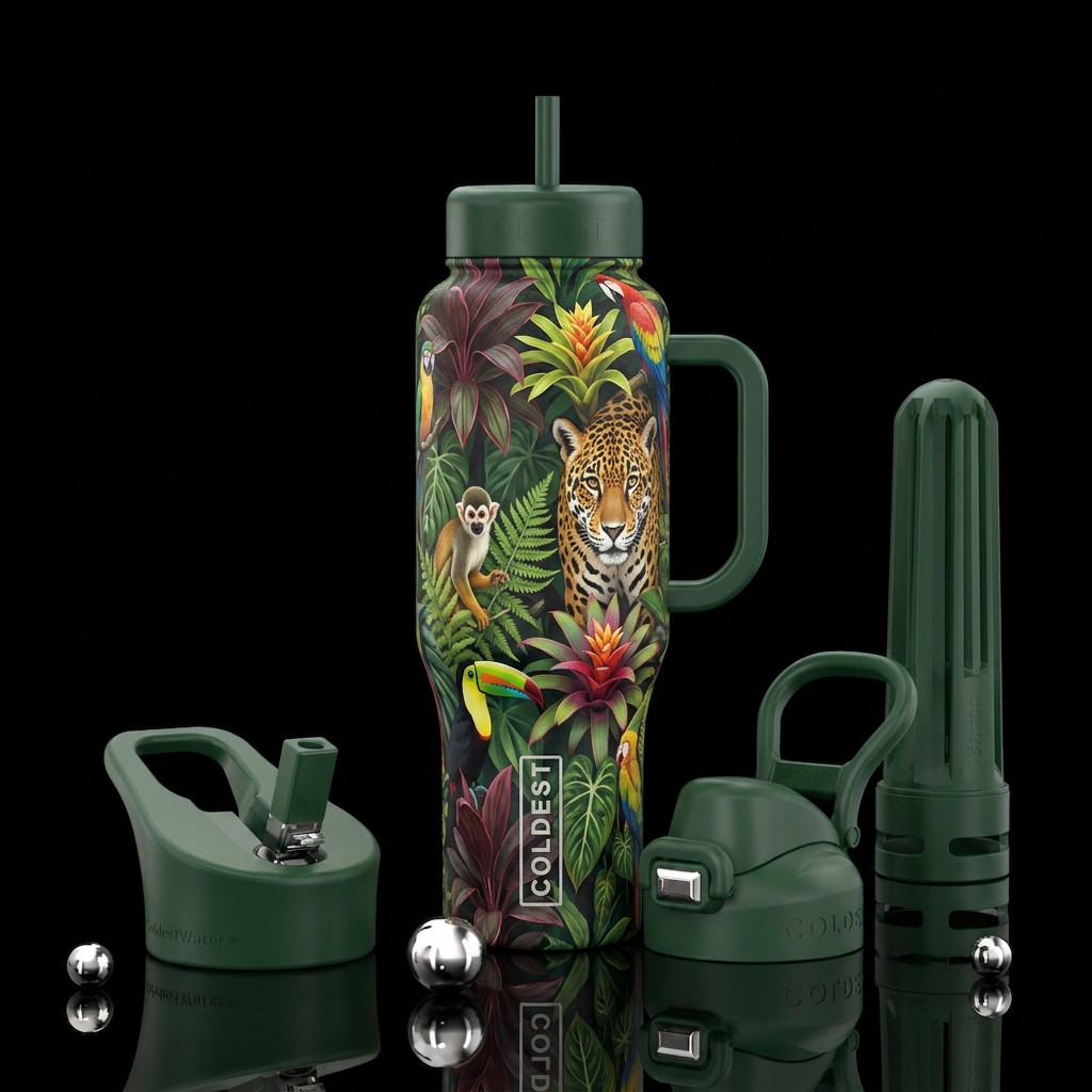 Jungle water bottle design