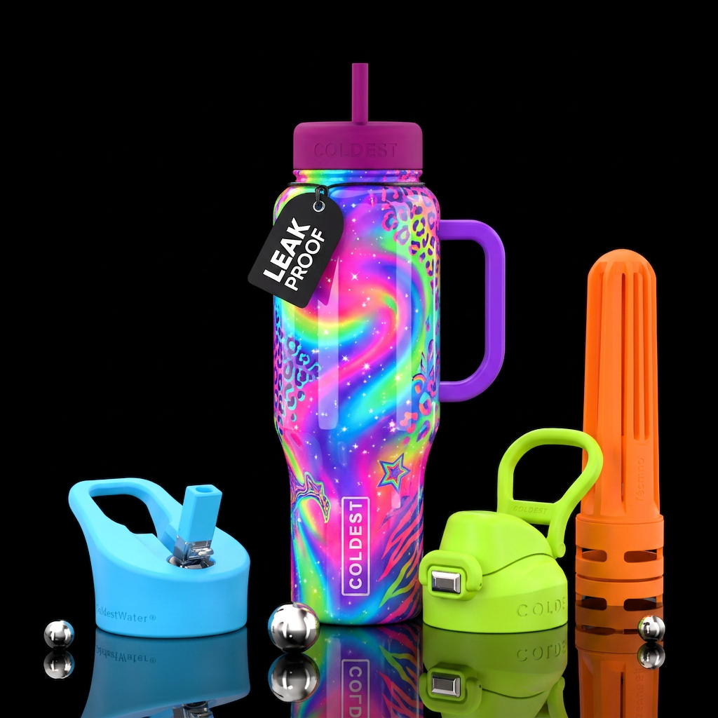 Lisa frank reflection water bottle design