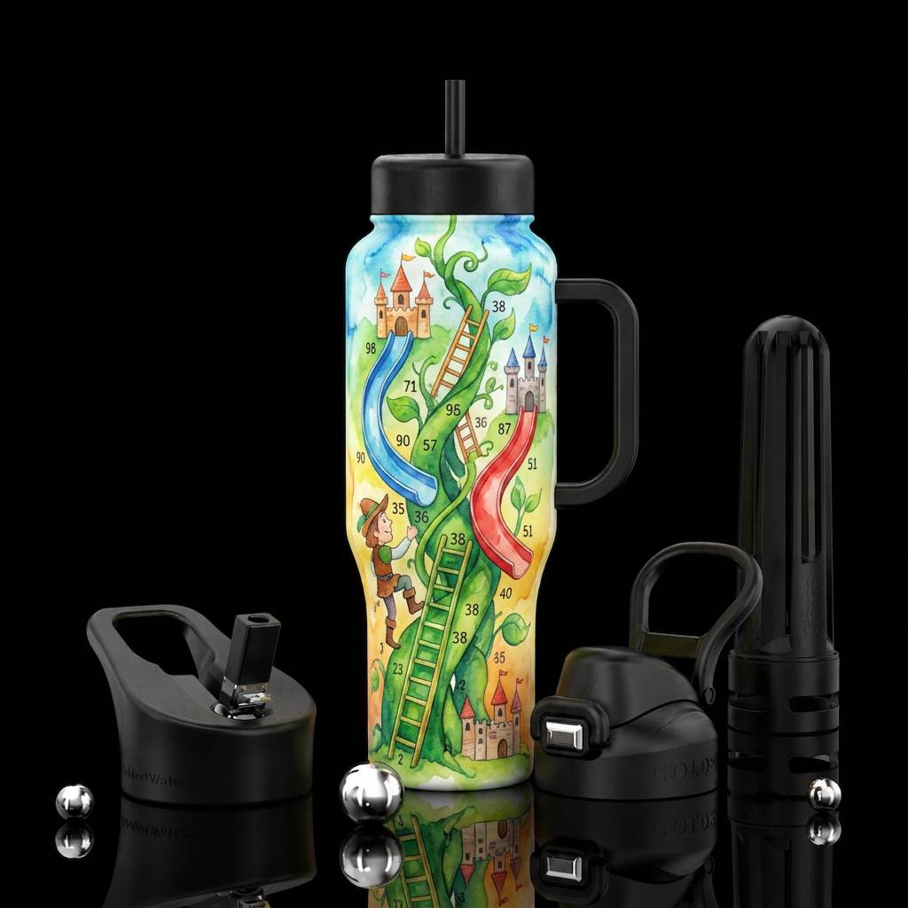 Jack'n ladders 2 water bottle design