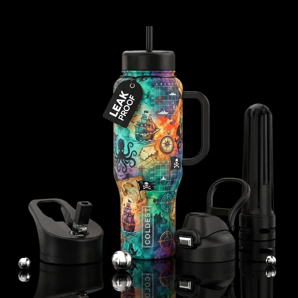 Battle of the Caribbean 2 water bottle design