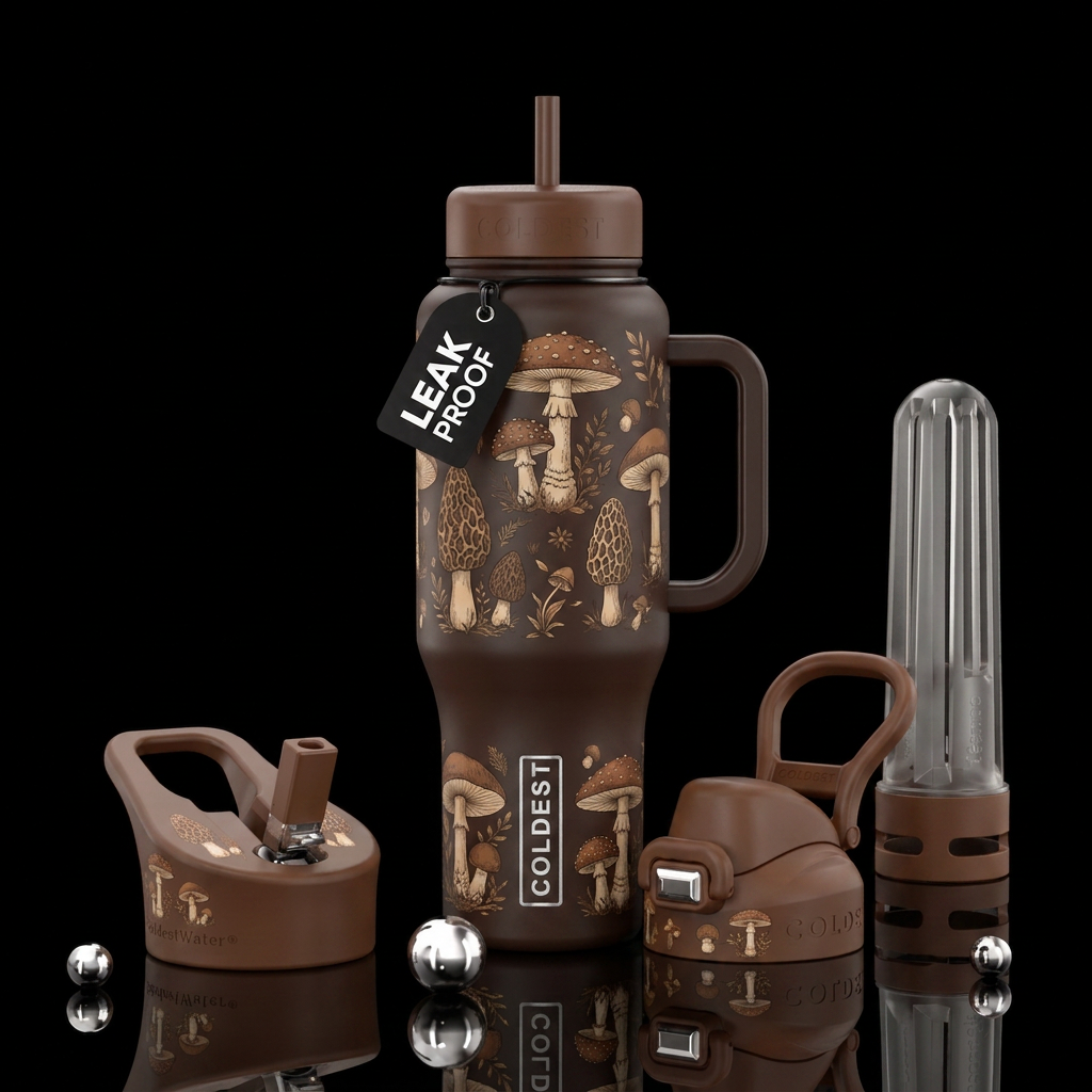 Mushroom water bottle design