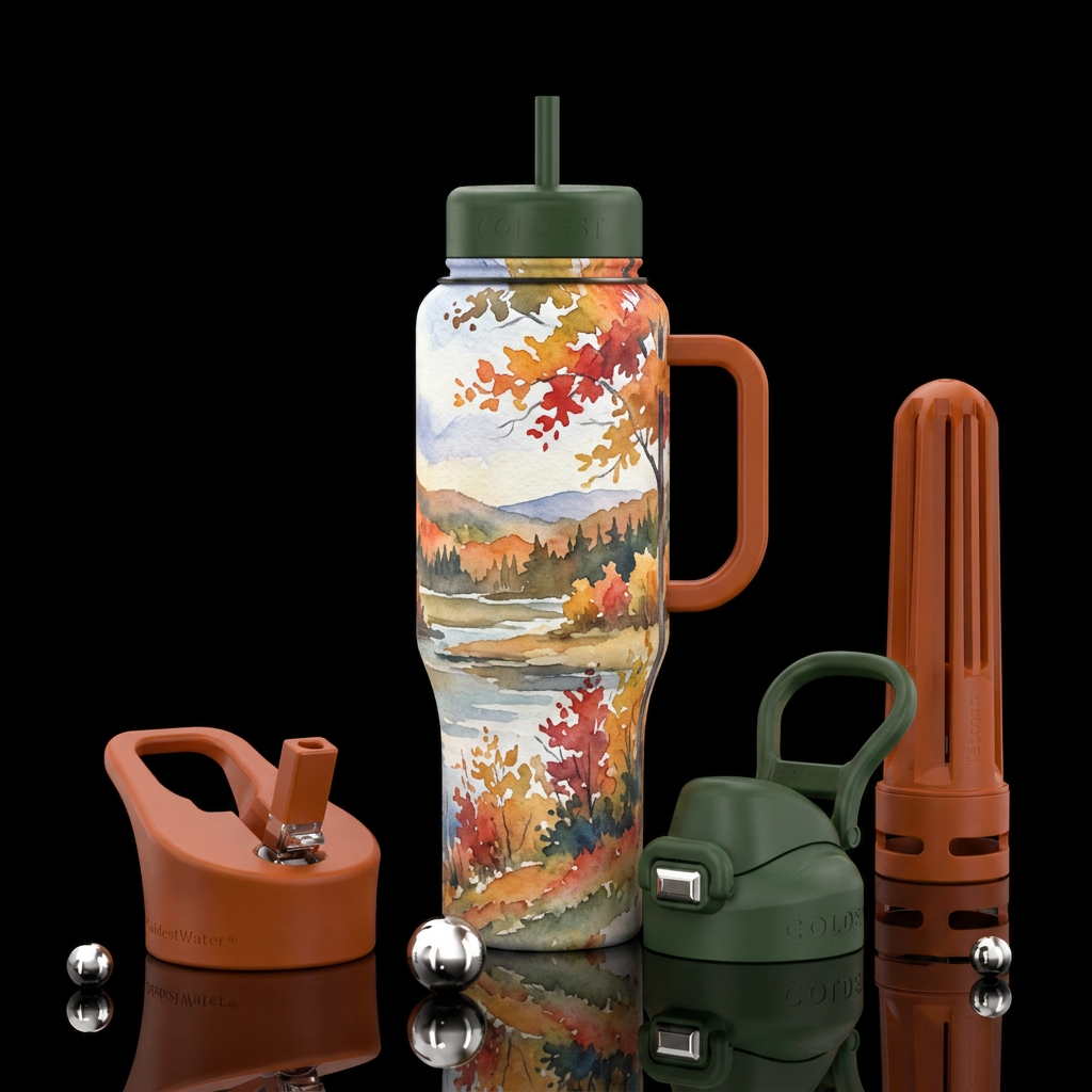 Autumn 🍂 nature water bottle design