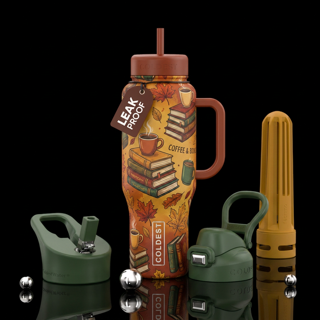 🍂 ☕️ 📚 water bottle design