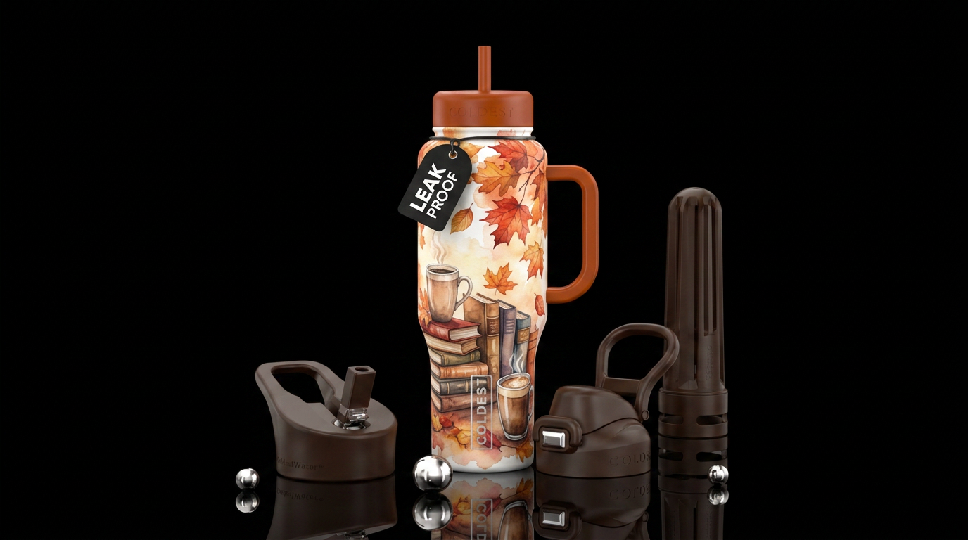 🍂☕️📚 water bottle design