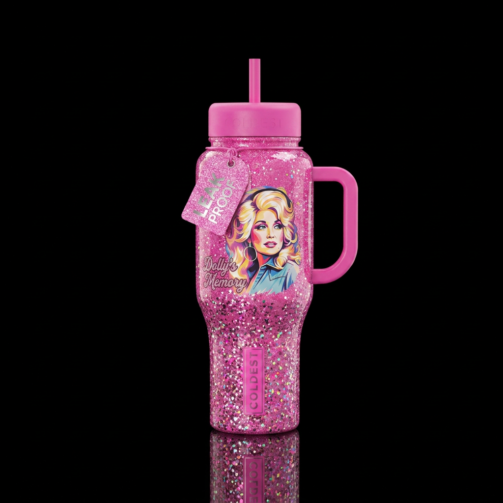 Honky Tonk Angel water bottle design
