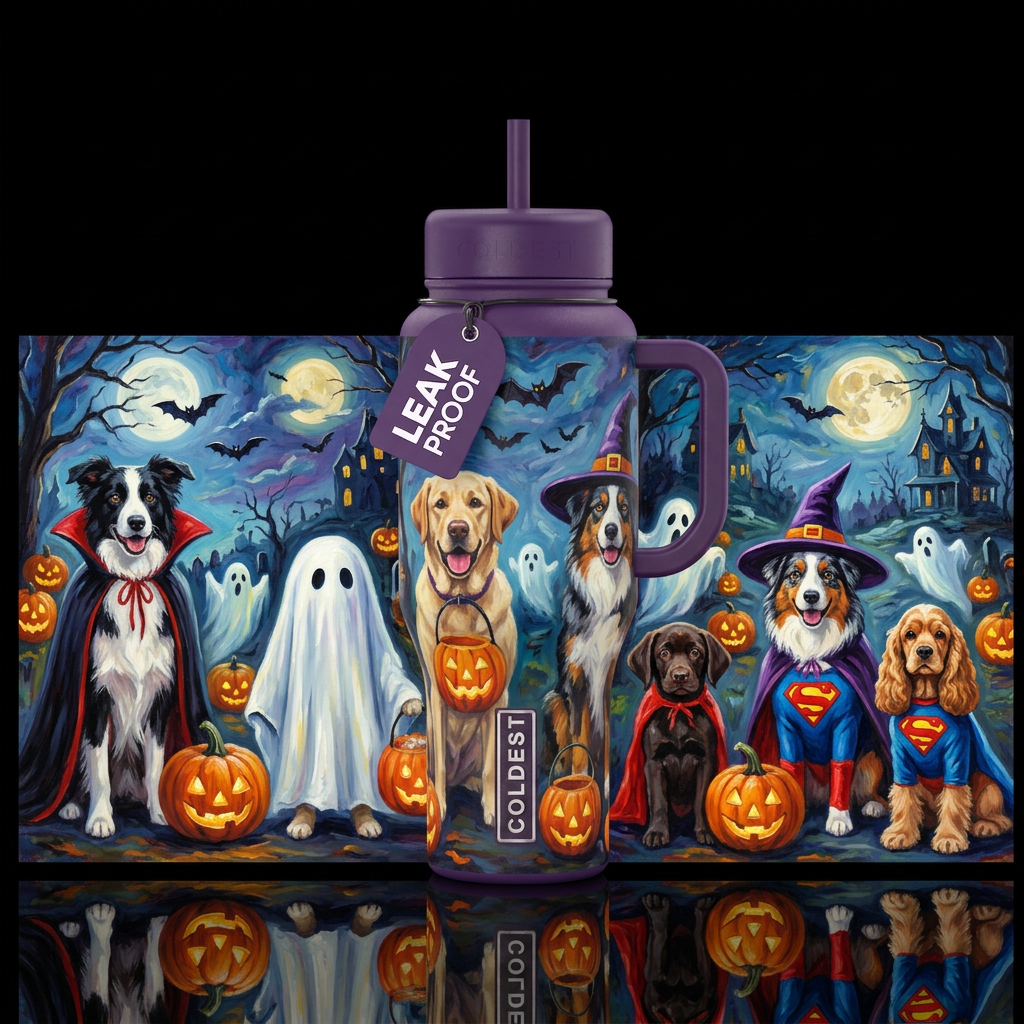Tricks & treats water bottle design