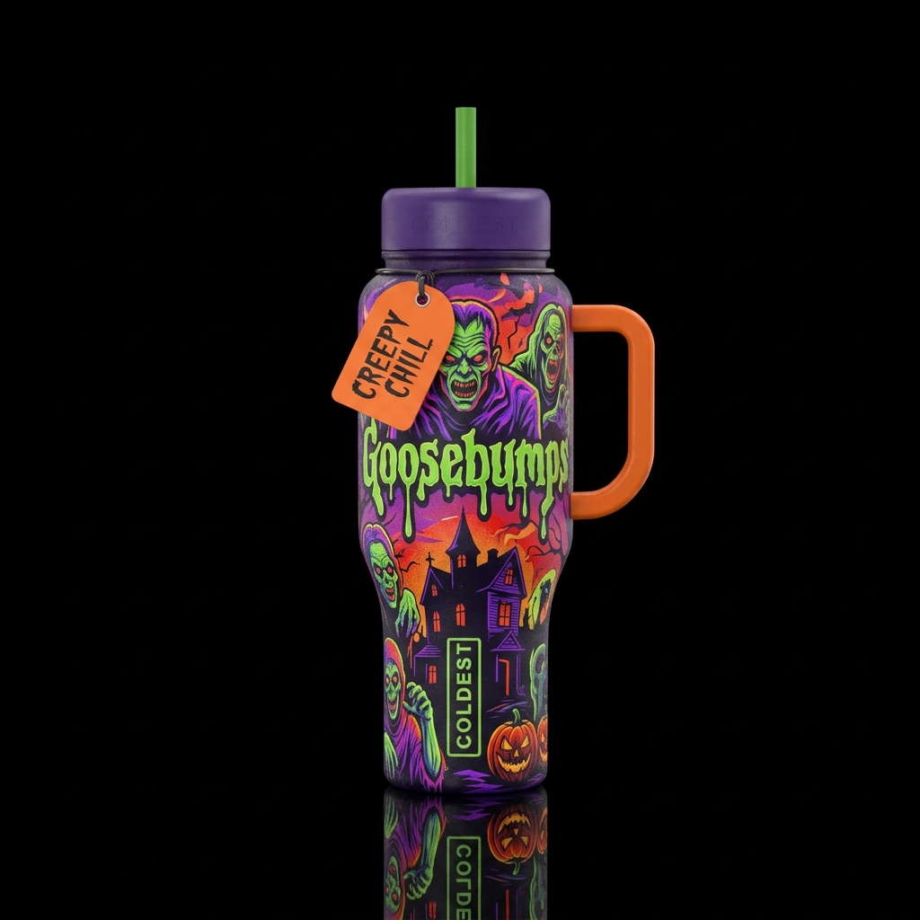 Booooosebumps water bottle design