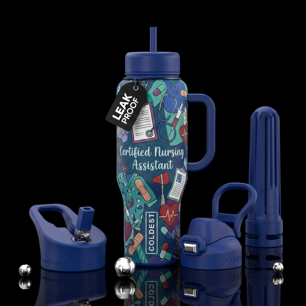 Certified nursing assistant, medical water bottle design