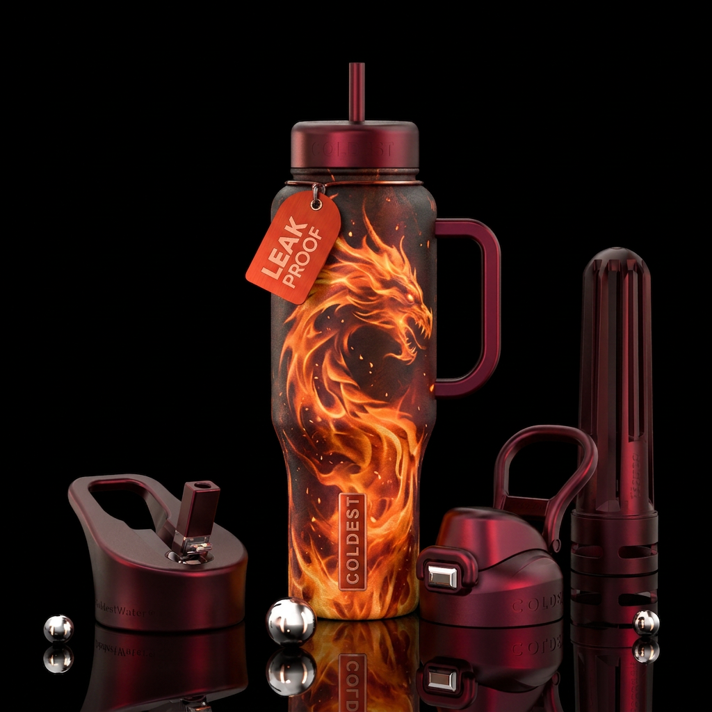 dragon fire water bottle design
