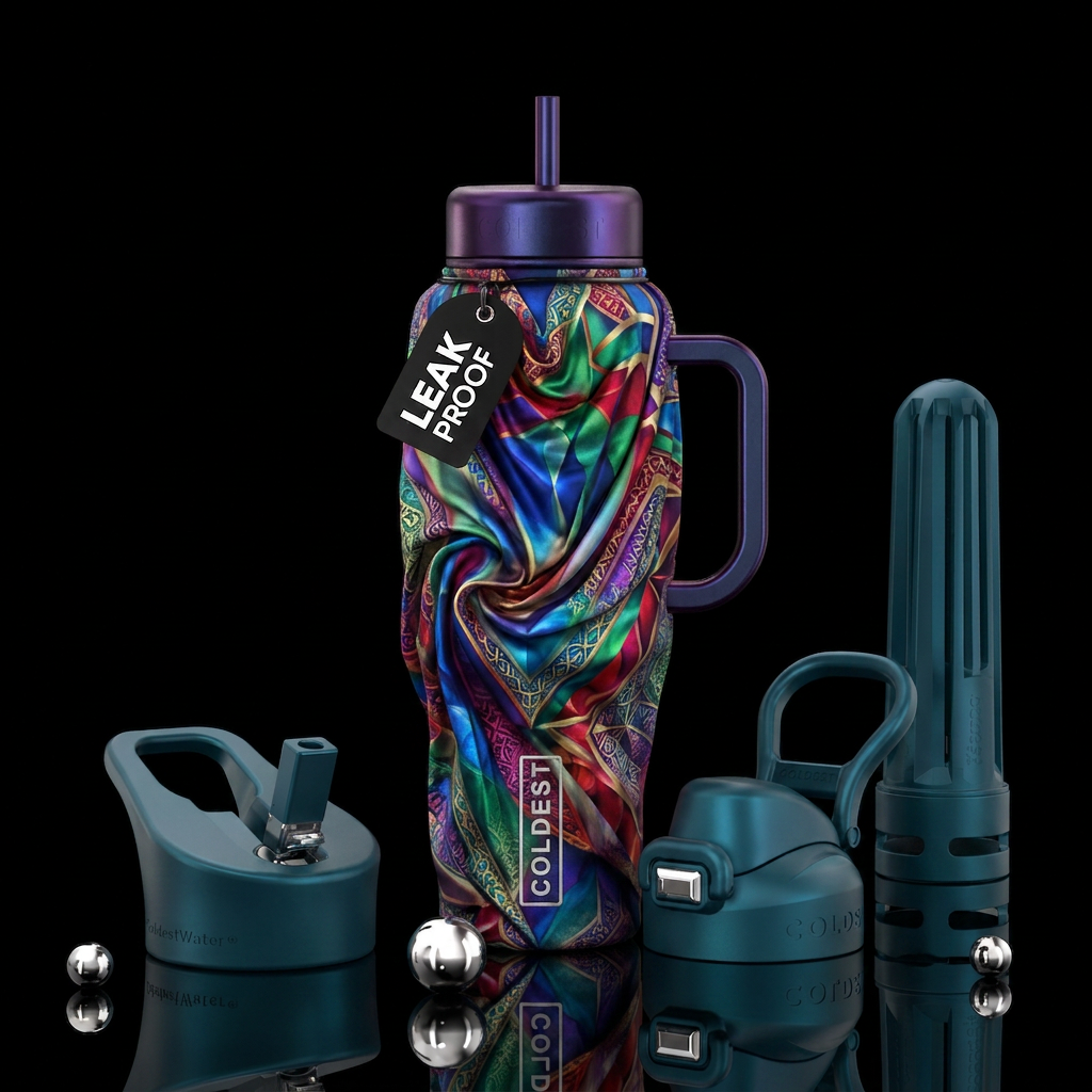 silk fabric water bottle design
