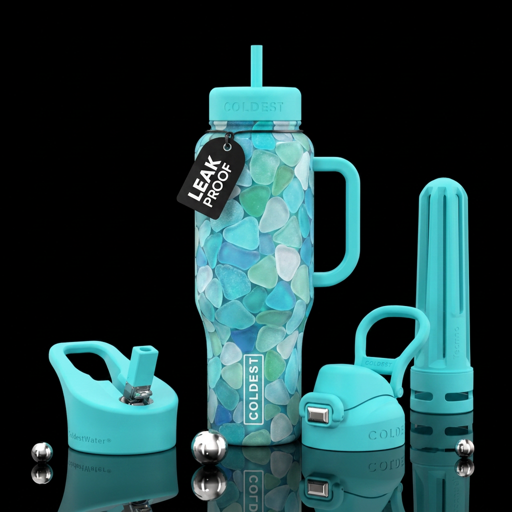 sea glass water bottle design