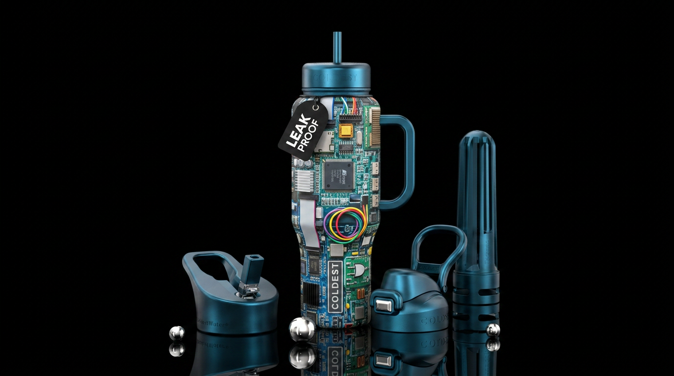 computer equipment water bottle design