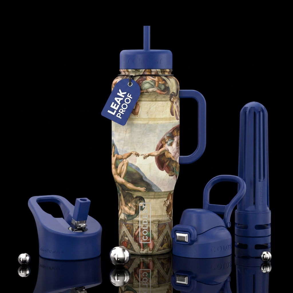 sistine chapel water bottle design