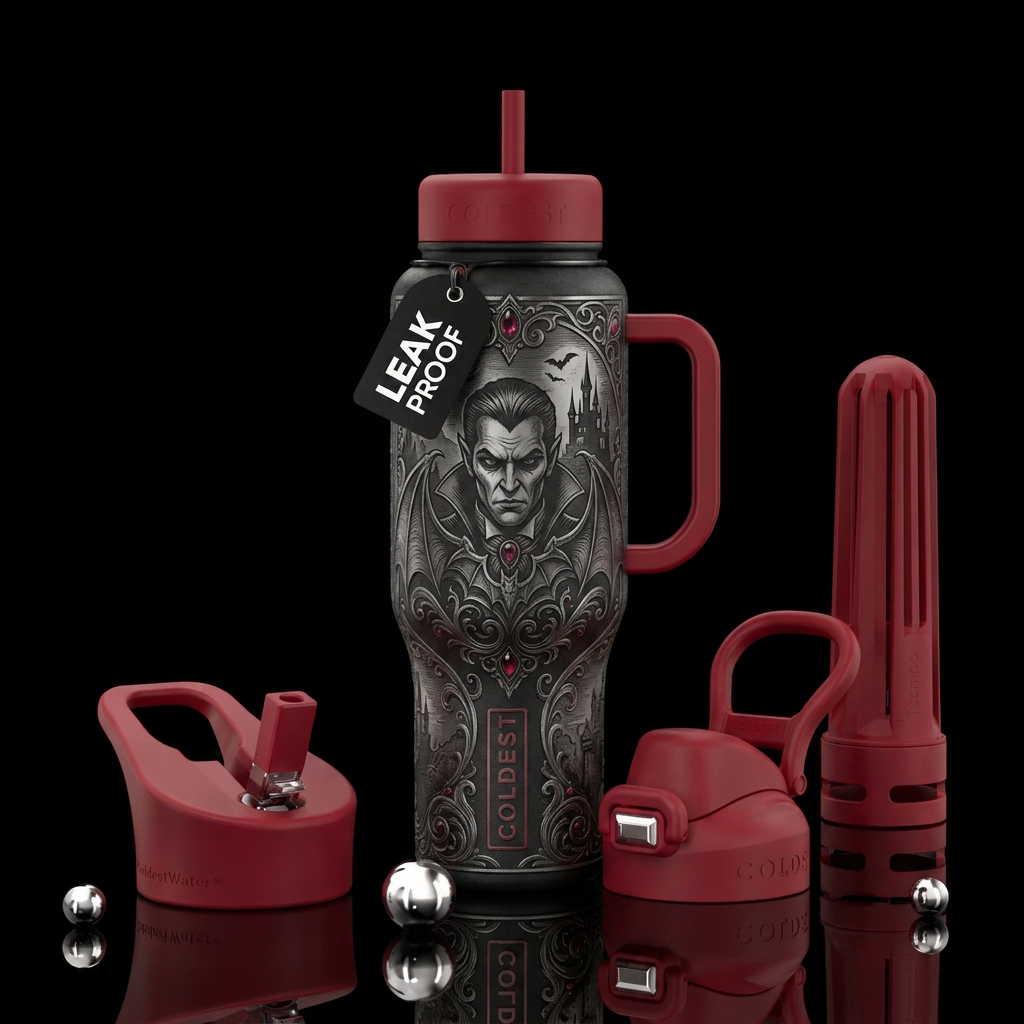 dracula water bottle design