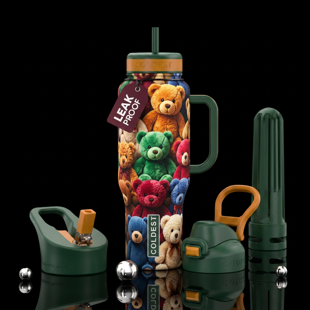 teddybears water bottle design