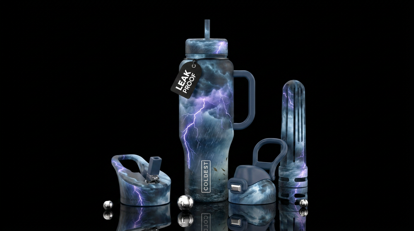 stormy weather water bottle design