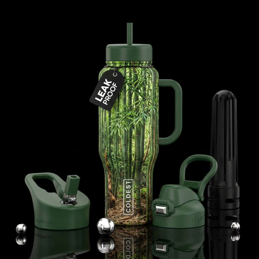 bamboo forest water bottle design