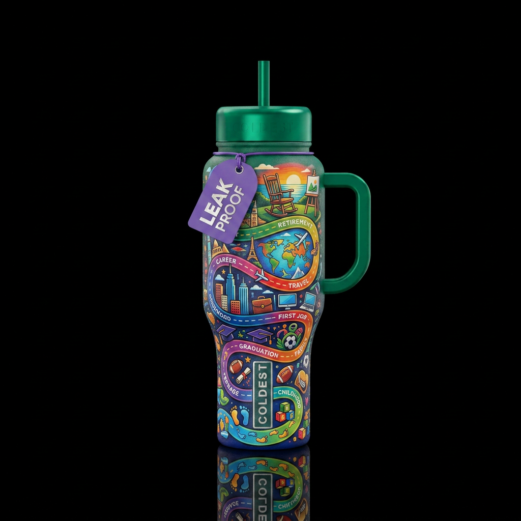life roadmap water bottle design