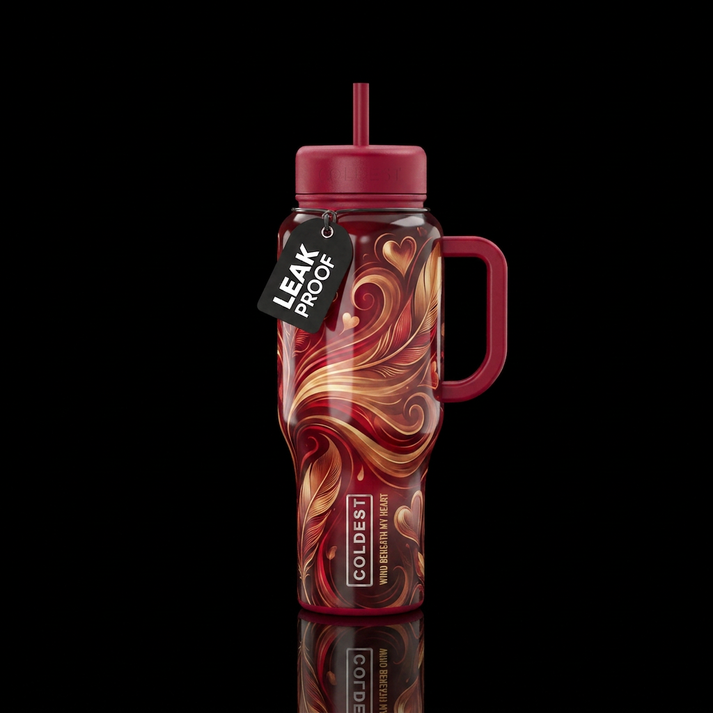 wind beneath my heart water bottle design