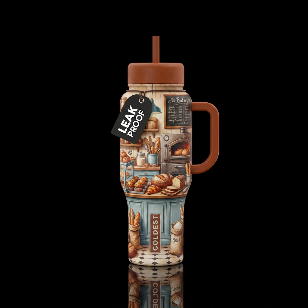 bakery water bottle design